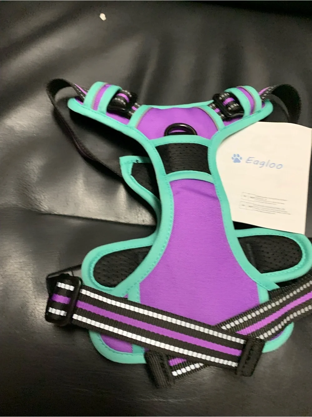 Purple & Teal Padded Dog Harness - Comfort Fitt. By Eagle